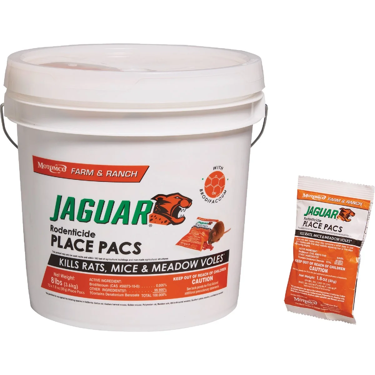 Original Jaguar 8 Lb. Rats Mice Meadow Voles Place Pacs Next-Generation