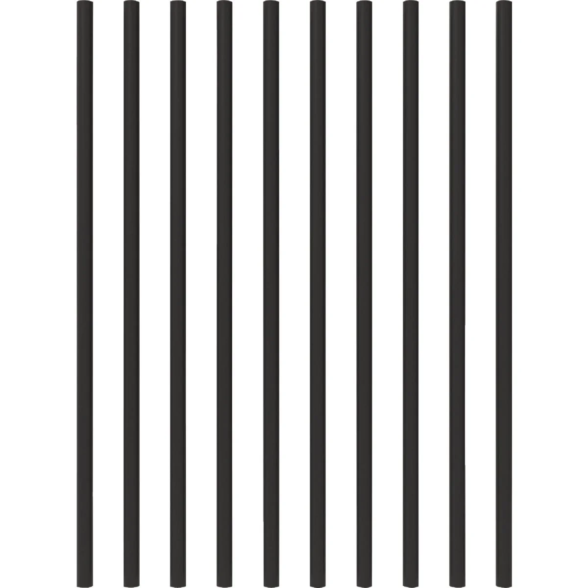 Soft Fortress Building Products 26 In. x 3 4 In. Black Sand Steel Round Railing Baluster 10-Pack Fine Crafted