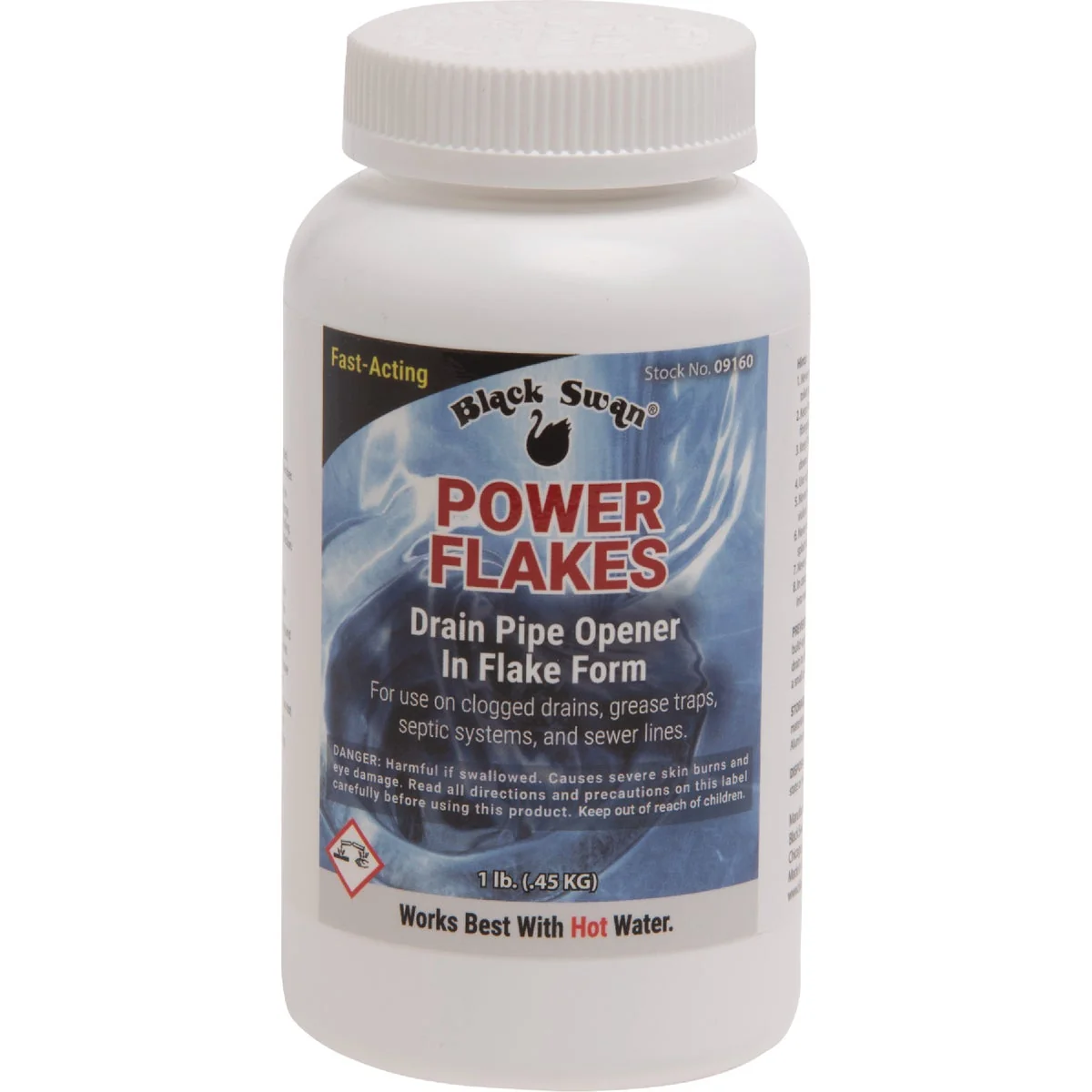Genuine Black Swan Power Flakes Drain Pipe Opener 1 Lb. Green