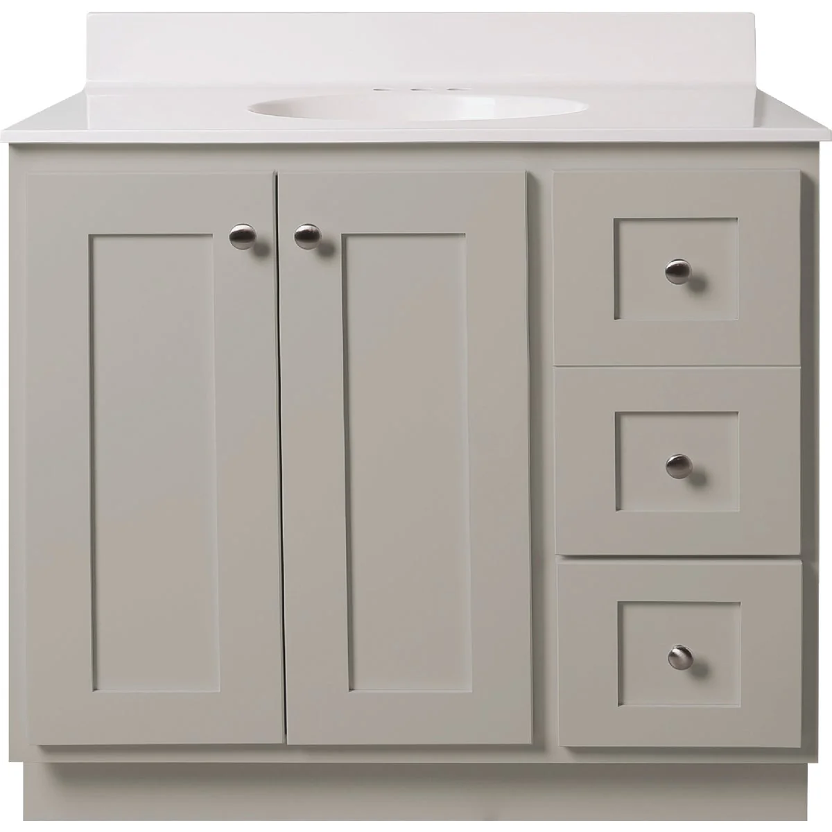 Prestigious Bertch Storage Solutions 36 In. W x 34-1 2 In. H x 21 In. D Harbor Vanity Base without Top 2 Door 3 Drawer Unique