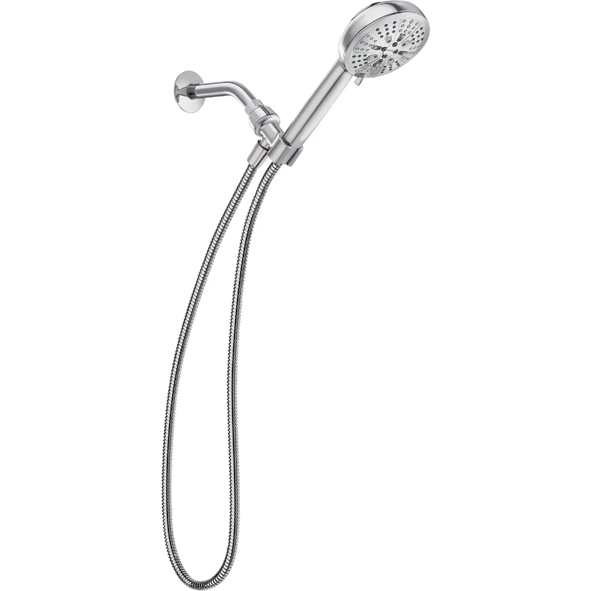 Green Moen Hydro Energetix Chrome 7-Function Handheld Shower Smooth