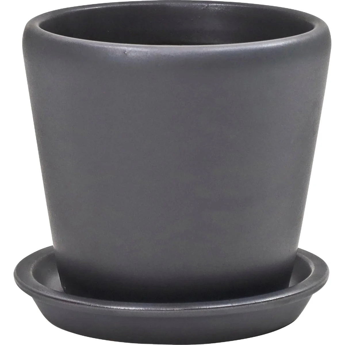 Minimalist Deroma Levisa 6 In. Dia. Matte Black Ceramic Planter Outstanding