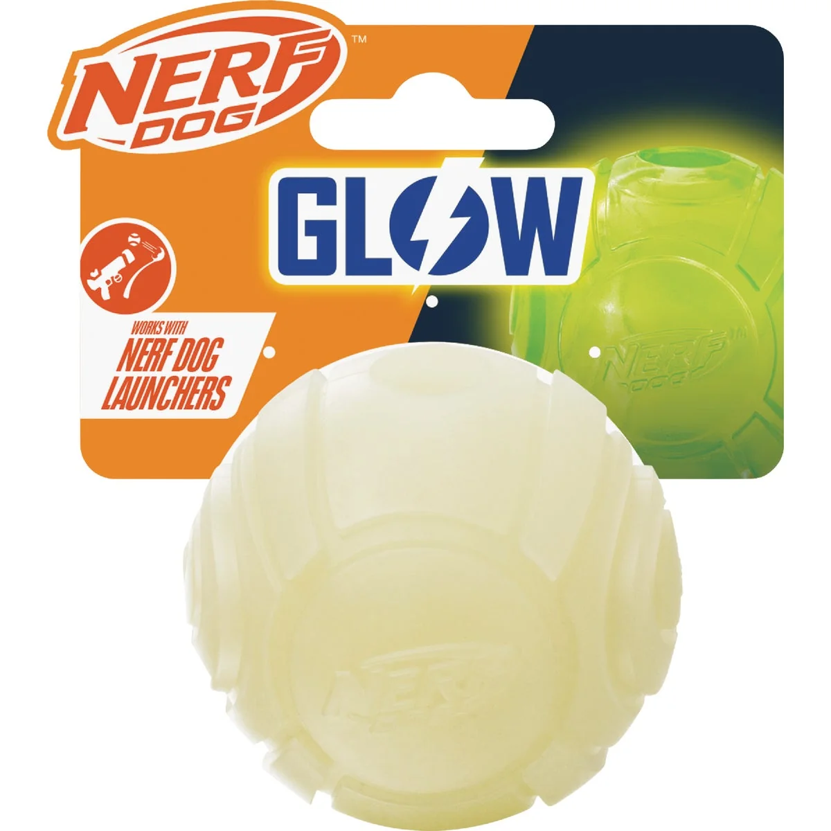 Flexible Nerf Dog 2.5 In. TPR Glow Sonic Ball Refined