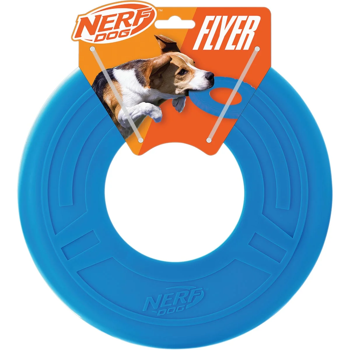 Powerful Nerf Dog 10 In. TPR Tire Flyer Dog Toy Reusable