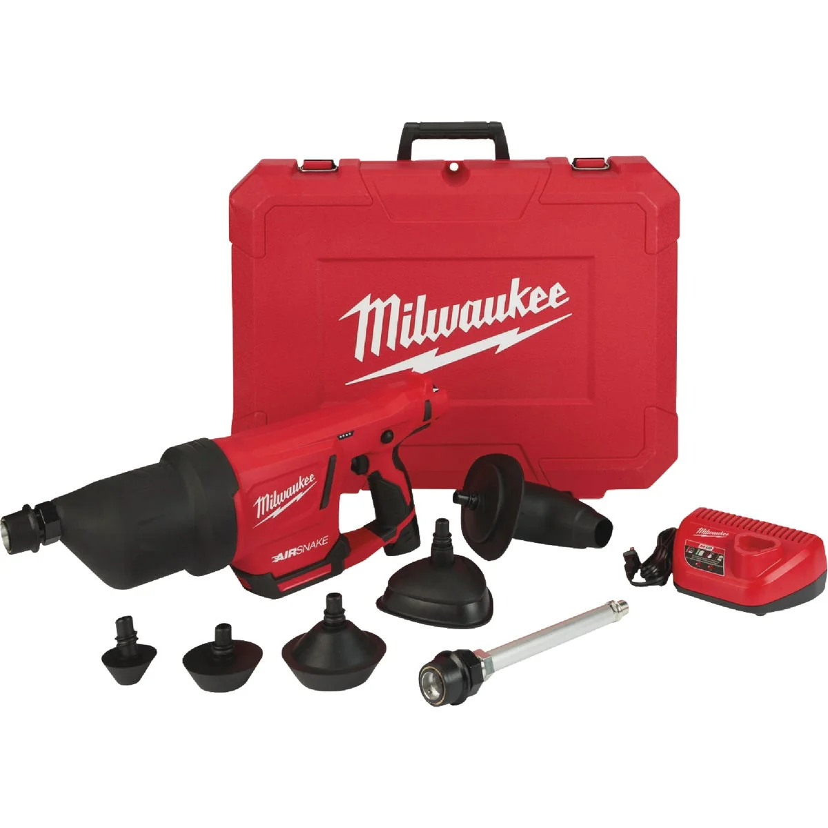 Natural Milwaukee M12 AIRSNAKE Drain Cleaning Air Gun Kit Lightweight
