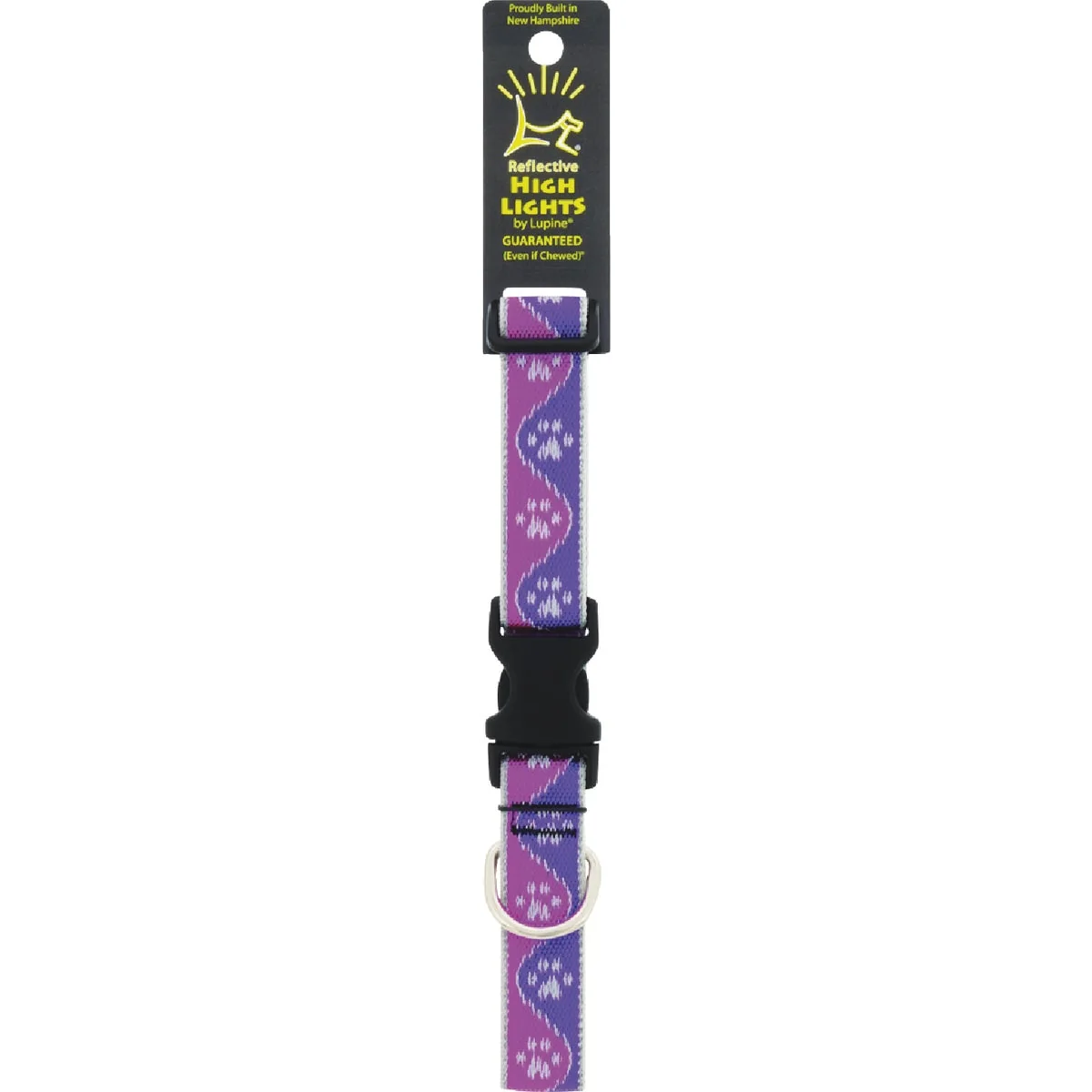 Recyclable Lupine HL 1 In. Pink Paws 12 to 20 In. Adjustable Collar Premium
