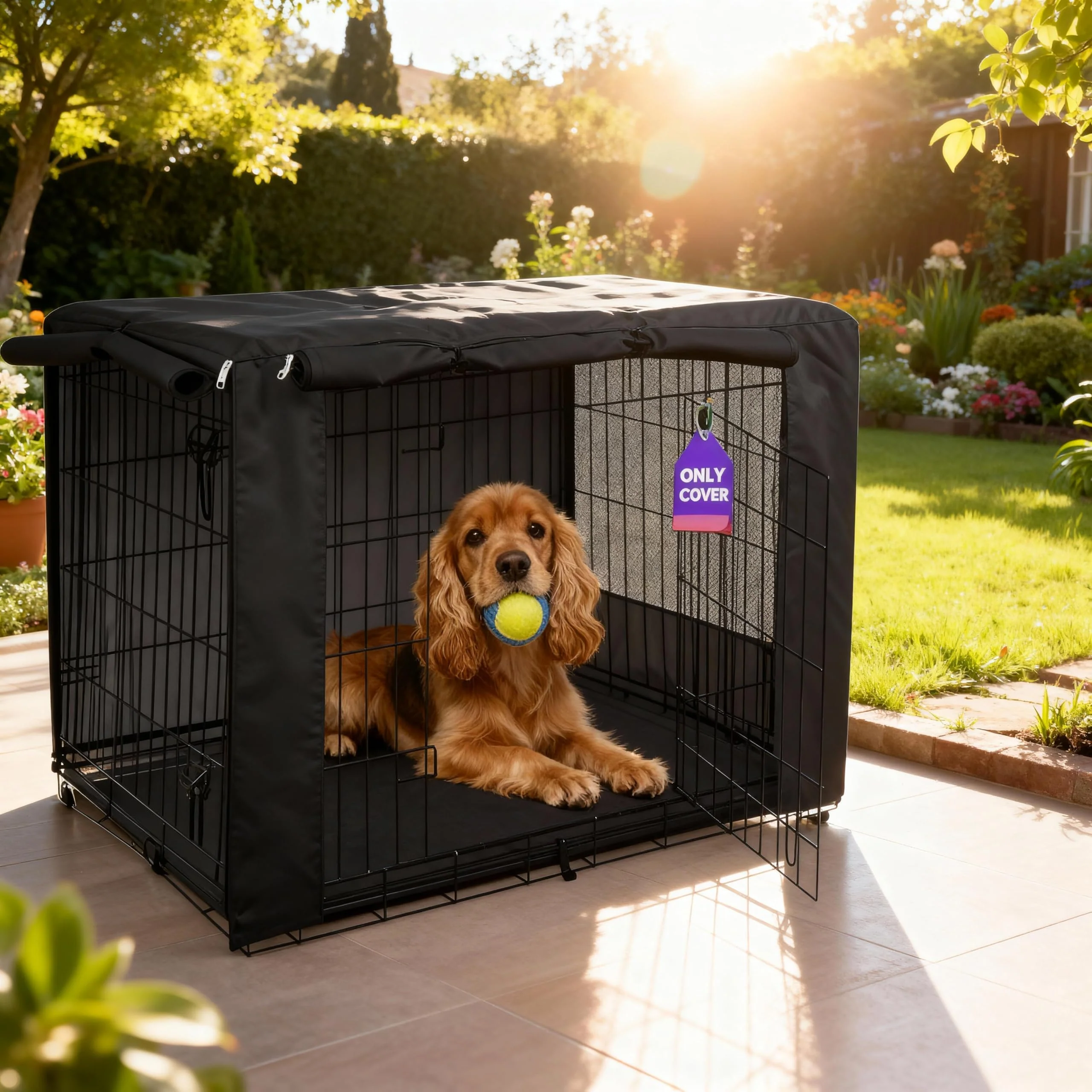 Trusted HiCaptain Breathable Dog Crate Cover 42 Inch — Waterproof UV-Resistant Dual Zippered Panels High-Quality