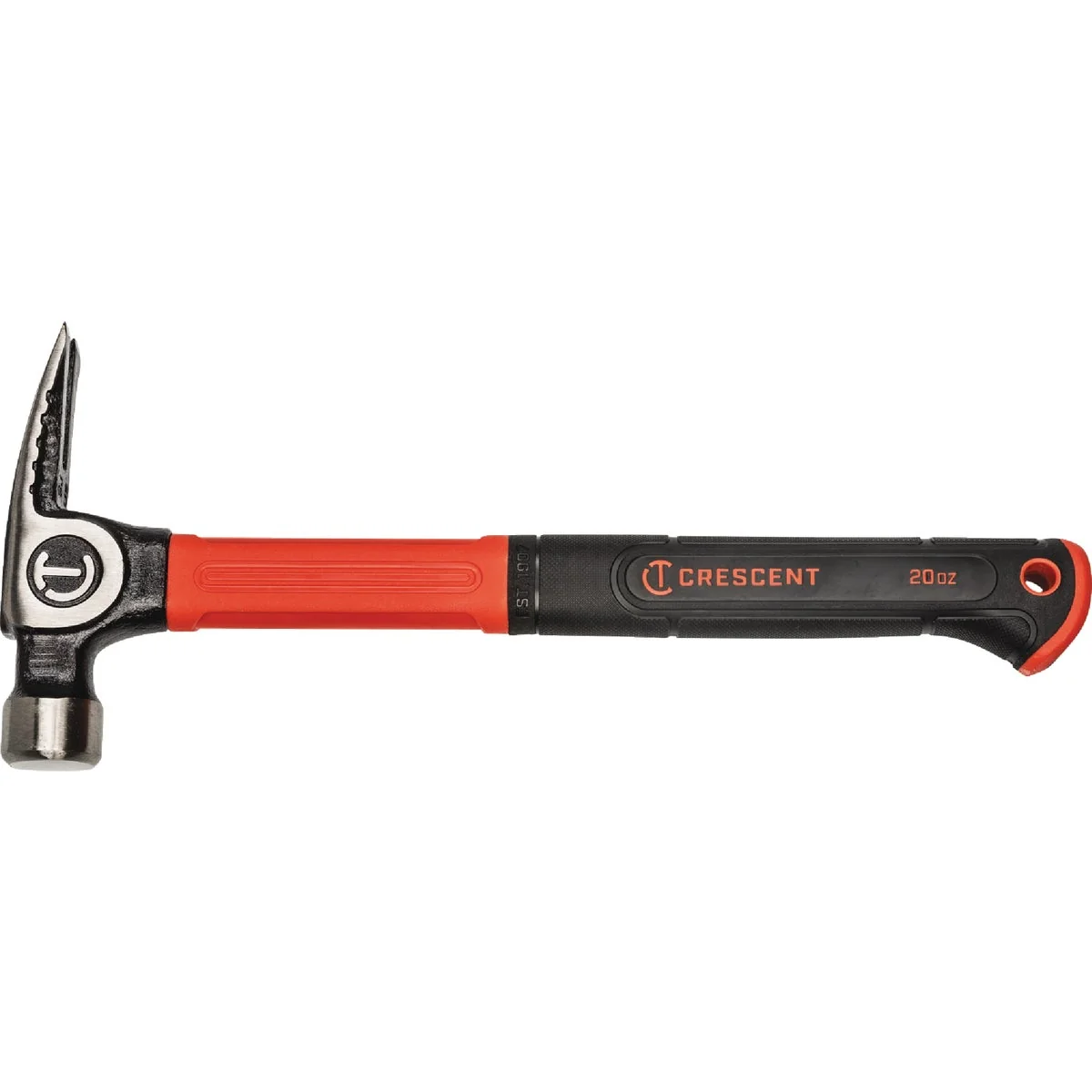 Modern Crescent 20 Oz. Smooth-Face General Purpose Claw Hammer with Fiberglass Handle Fashionable