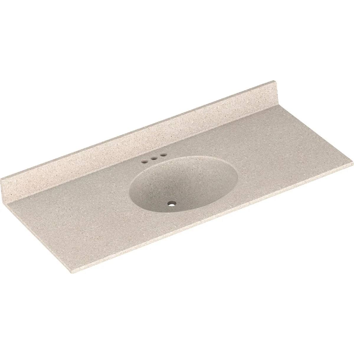 Selected Bertch Oasis 49 In. x 22 In. Cast Polymer Tiramisu Vanity Top with Oval Bowl Official