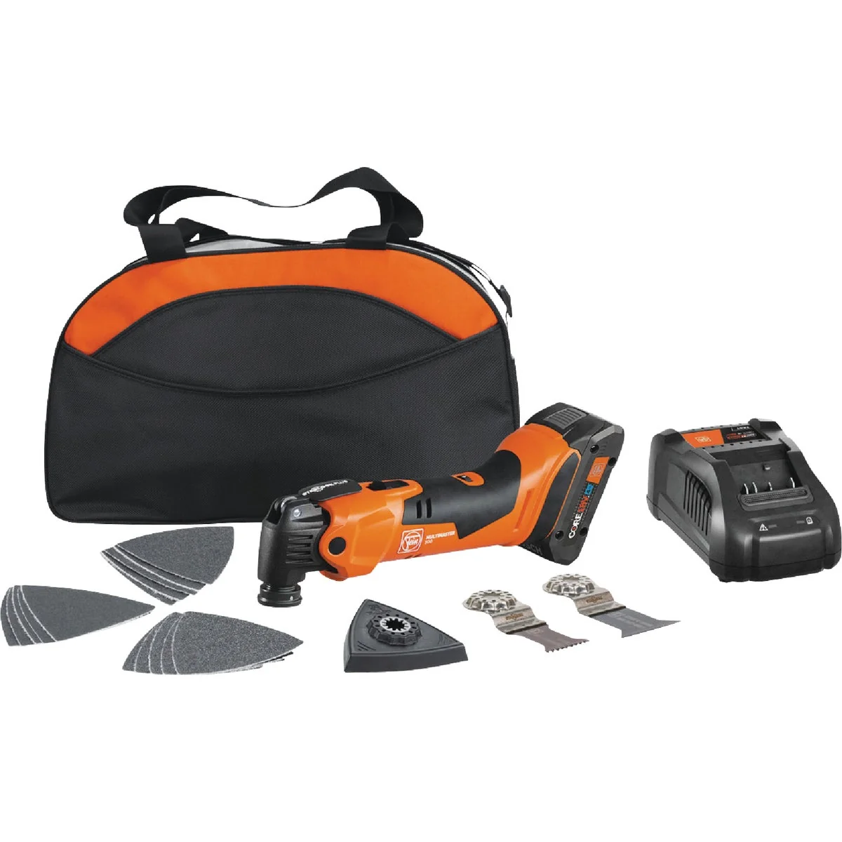High-End Fein MultiMaster AMM 500 Plus 18V Cordless Oscillating Multi-Tool Kit with 4.0 Ah Battery Rapid Charger Refined