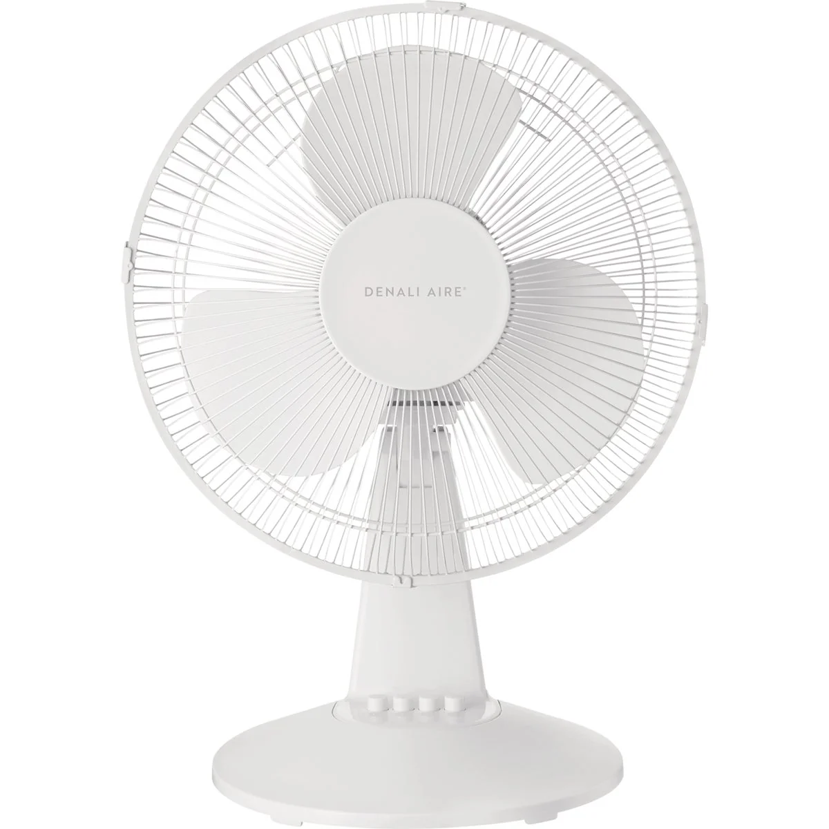 High-Performance Denali Aire 12 In. 3-Speed White Oscillating Table Fan Comfortable