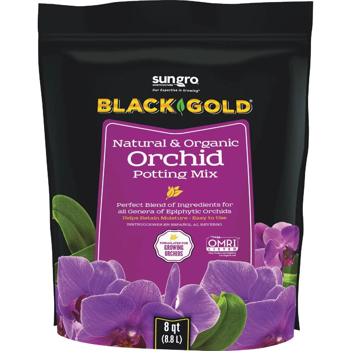 Refined Black Gold 8 Qt. Natural Organic Orchid Potting Mix Innovative