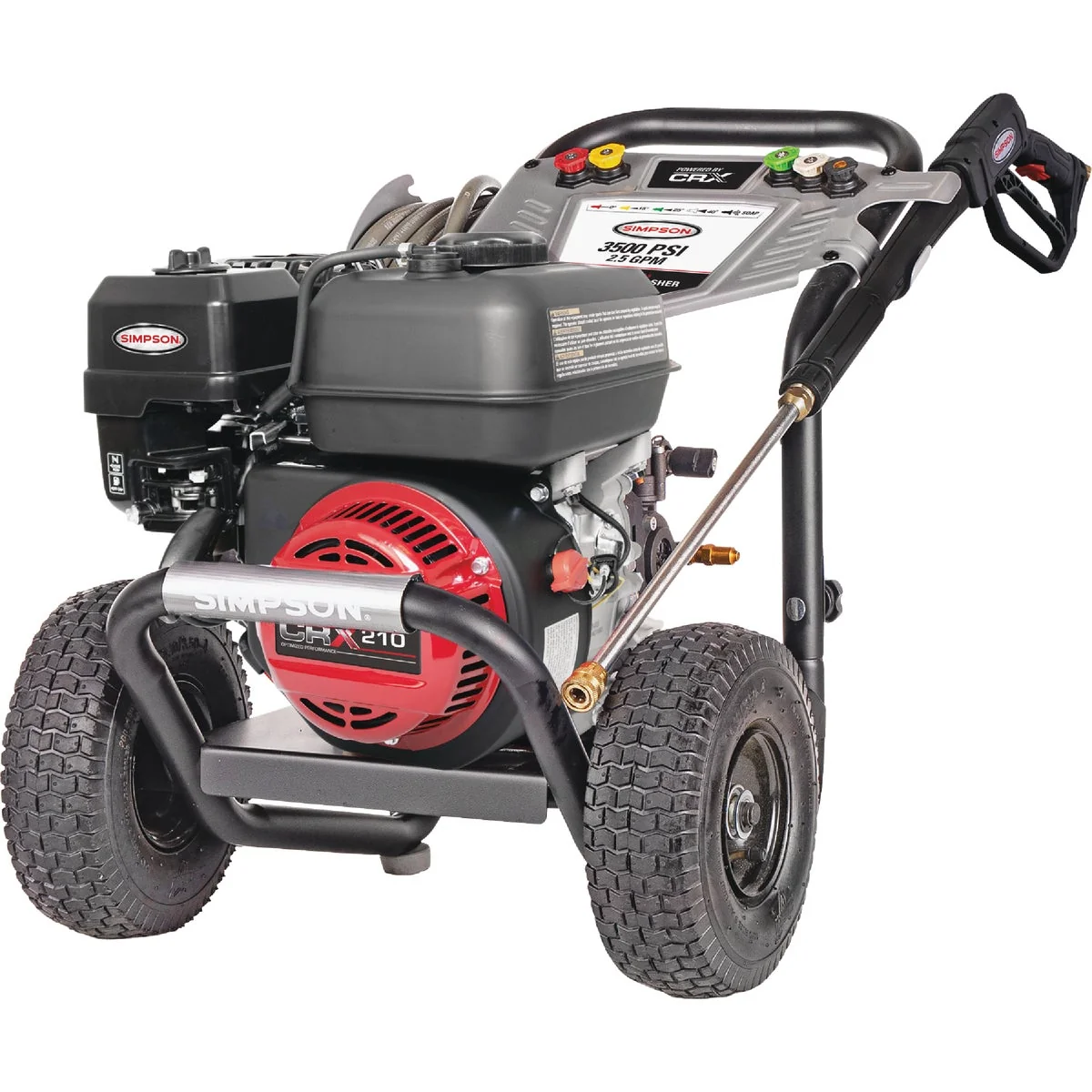 Flexible Simpson PowerShot 3500 psi 2.5 GPM Cold Water Professional Gas Pressure Washer Durable