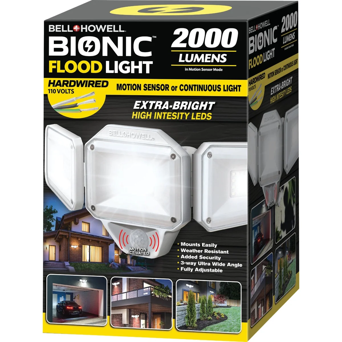 Long-Lasting Bell Howell Bionic Floodlight Hardwired Flexible