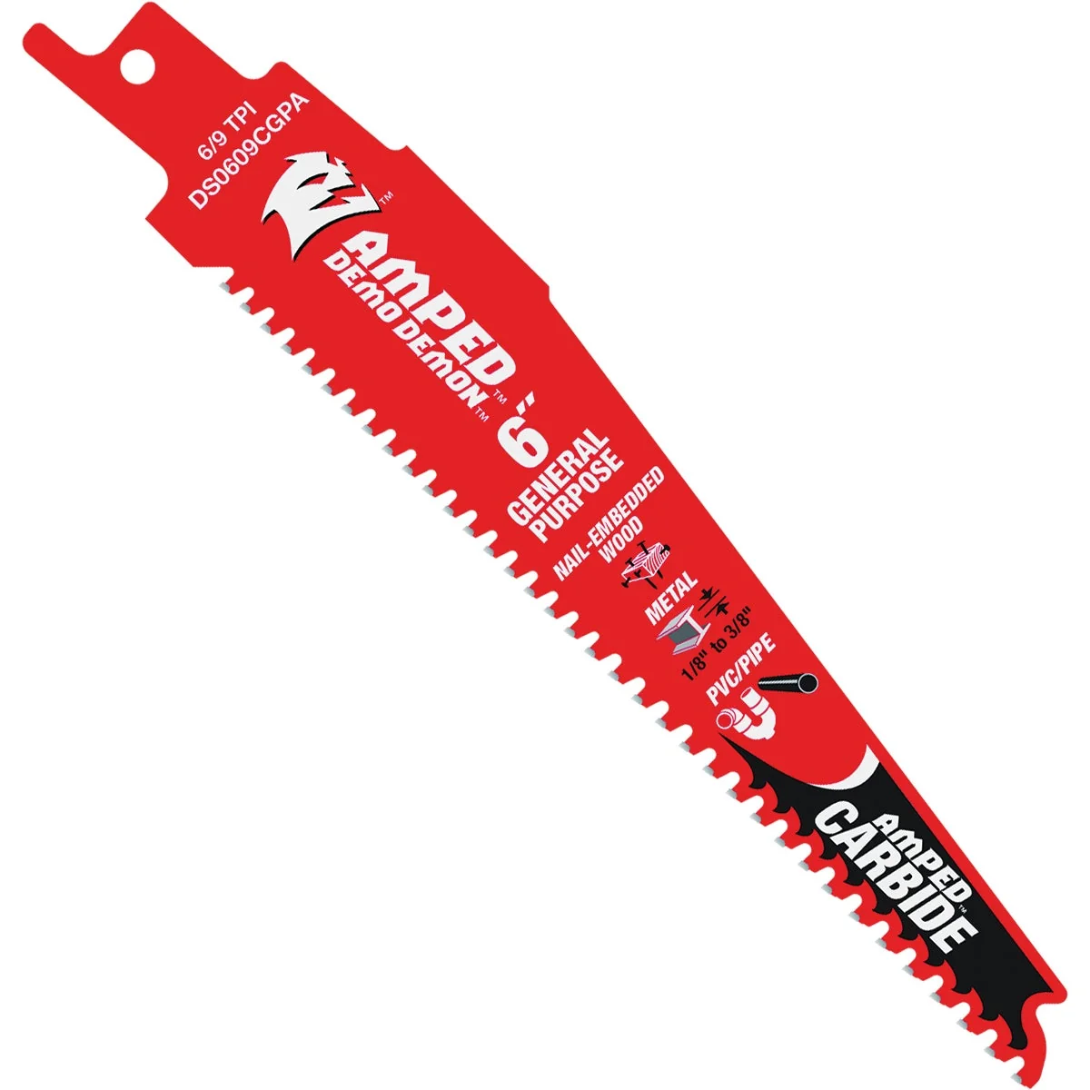 Genuine Diablo Demo Demon 6 In. Amped Carbide General Purpose Recirocating Saw Blade Efficient