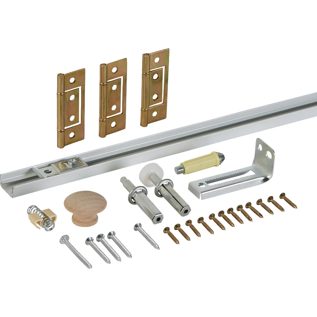 Fast National Hardware 36 In. White Folding Door Hardware Set Trendy