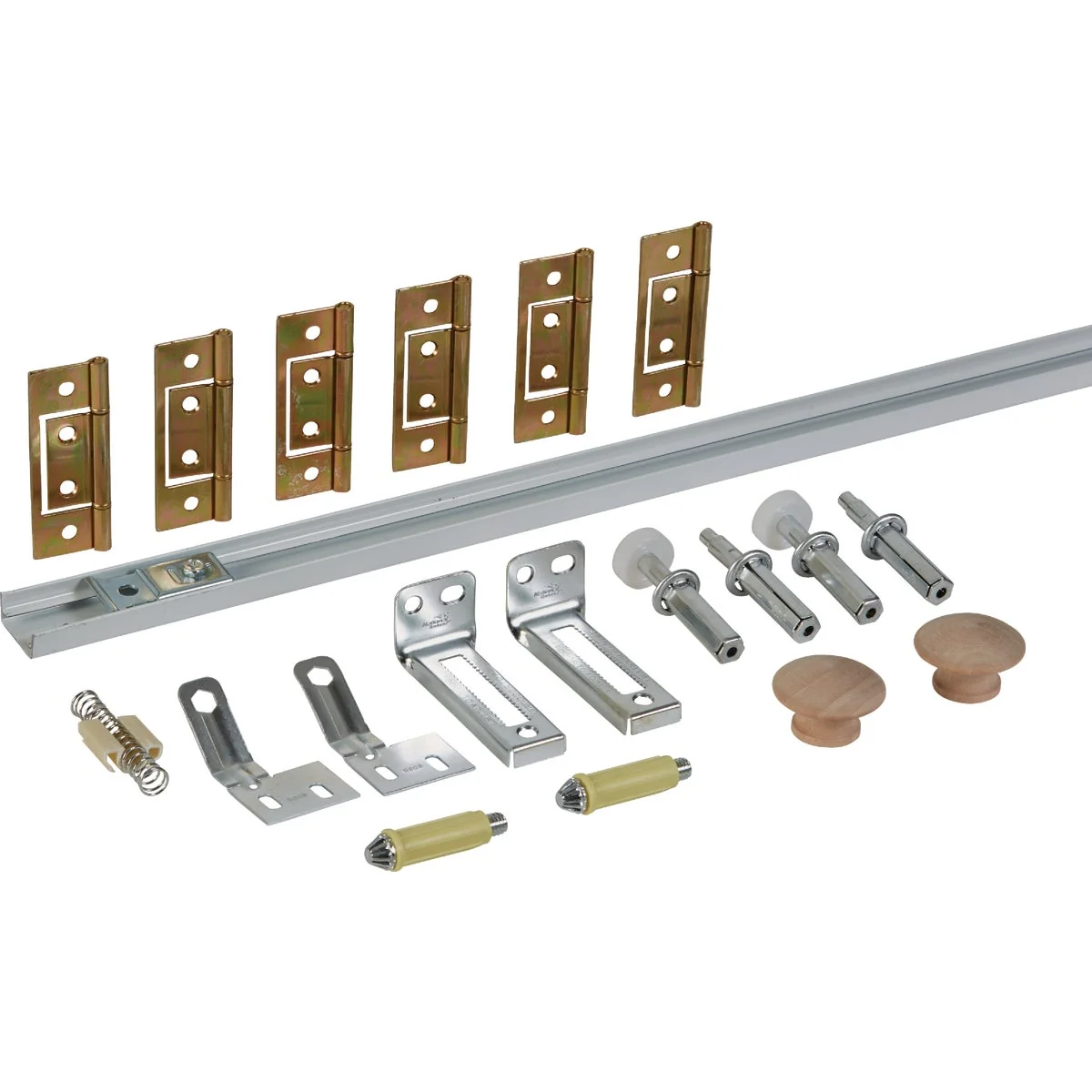Soft National Hardware 48 In. White Folding Door Hardware Set Exceptional