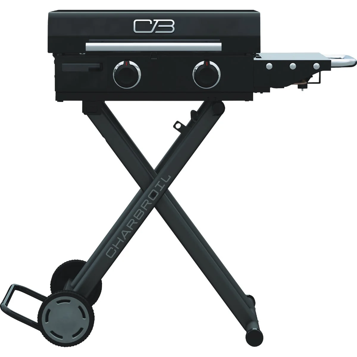 Exclusive Charbroil 22 In. Performance Series Folding Cart 2 Burner Portable Propane Gas Griddle Clean