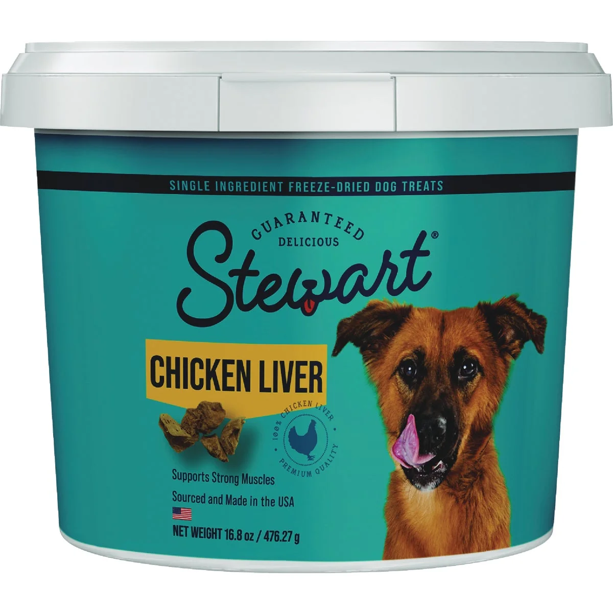 Green Stewart 16.8 Oz. ze-Dried Chicken Liver Dog Treat Organic