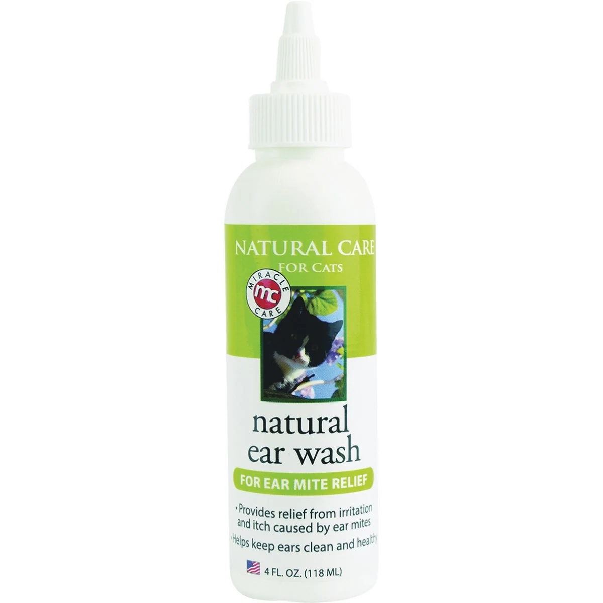 Expertly Made Care 4 Oz. Mite Relief Natural Ear Wash Earfor Cats Smart