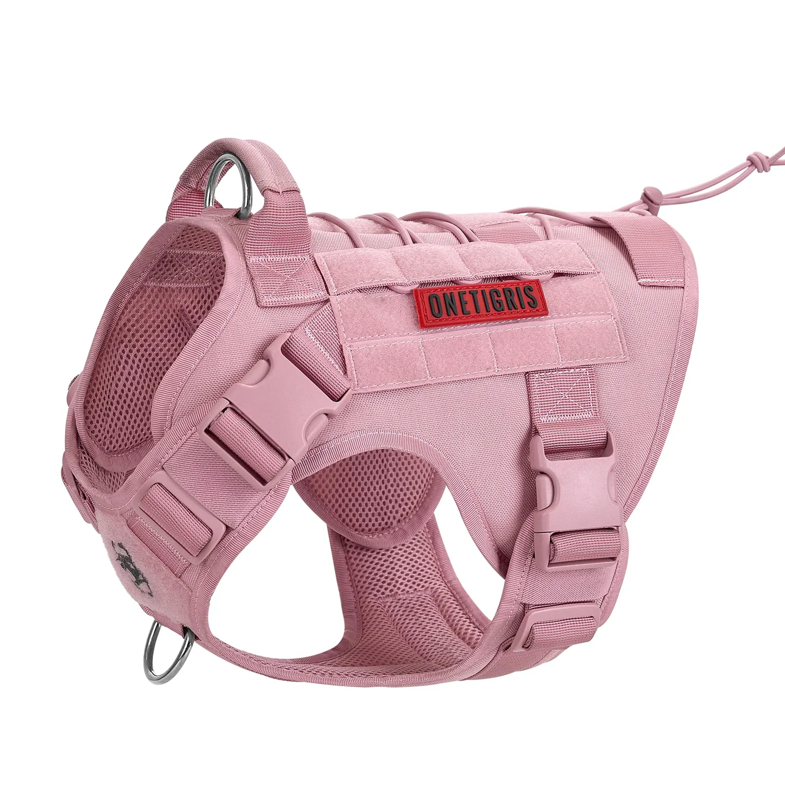 Genuine OneTigris Tactical Dog Harness Vest Pink S – No-Pull Adjustable with MOLLE Panels Excellent