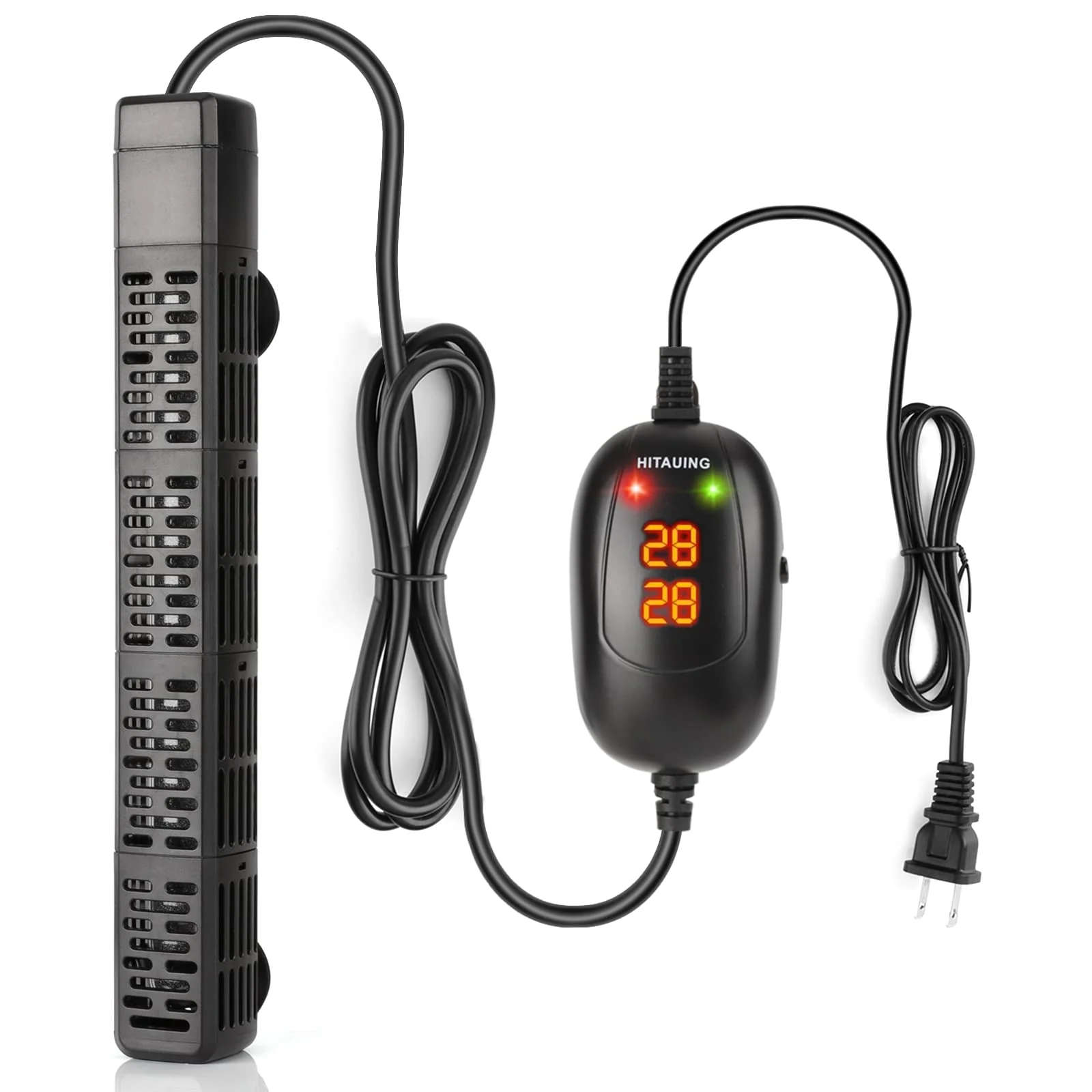 Healthy HiTauing Aquarium Heater — Submersible 50W-500W with Auto Power-Off Over-Temperature Protection for Saltwater Freshwater Soft