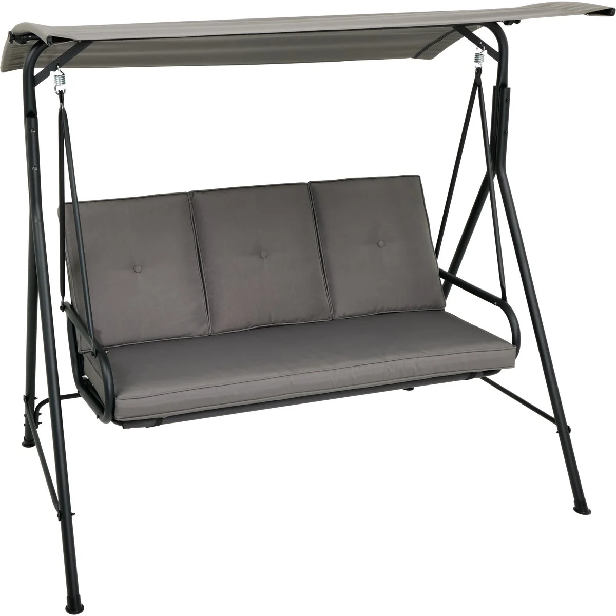 Trendy Outdoor Expressions 3-Person Patio Swing with Canopy High-Performance