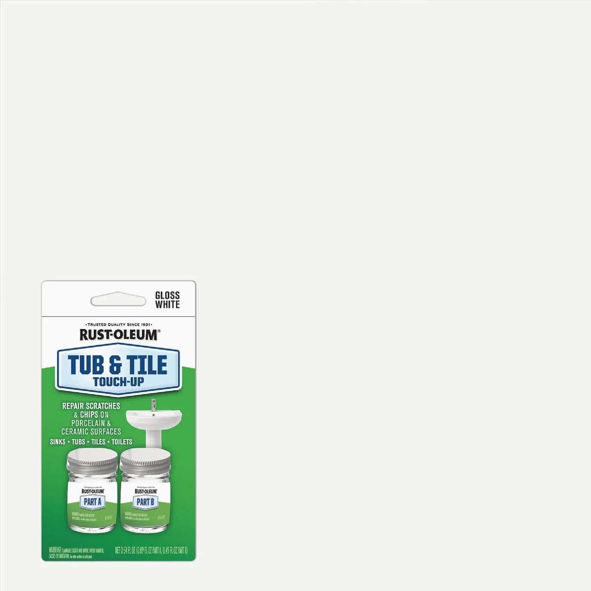 Verified Rust-Oleum 0.45 Oz. Tub Tile Touch-Up Gloss White Touch-Up Kit Lightweight