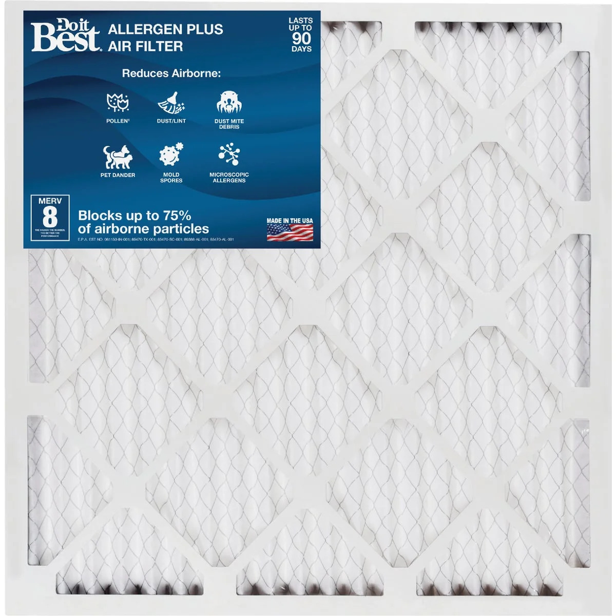 Sustainable Do it 18 In. x 30 In. x 1 In. MERV 8 Furnace Filter Excellent