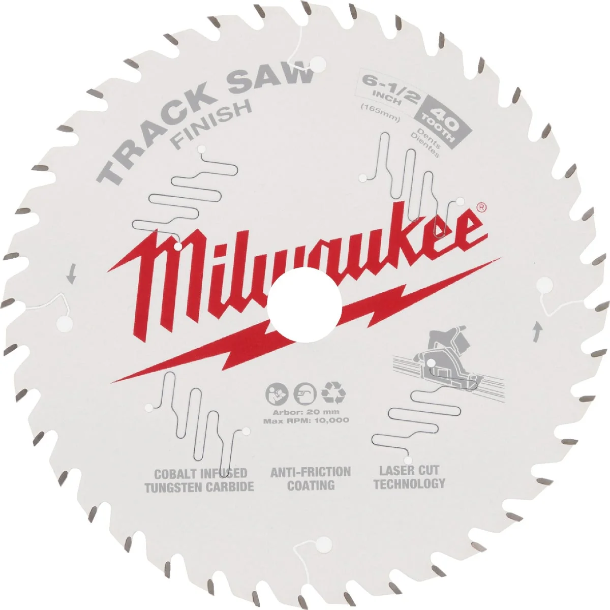 Reliable Milwaukee 6-1 2 In. 40T Finish Track Saw Blade Fast