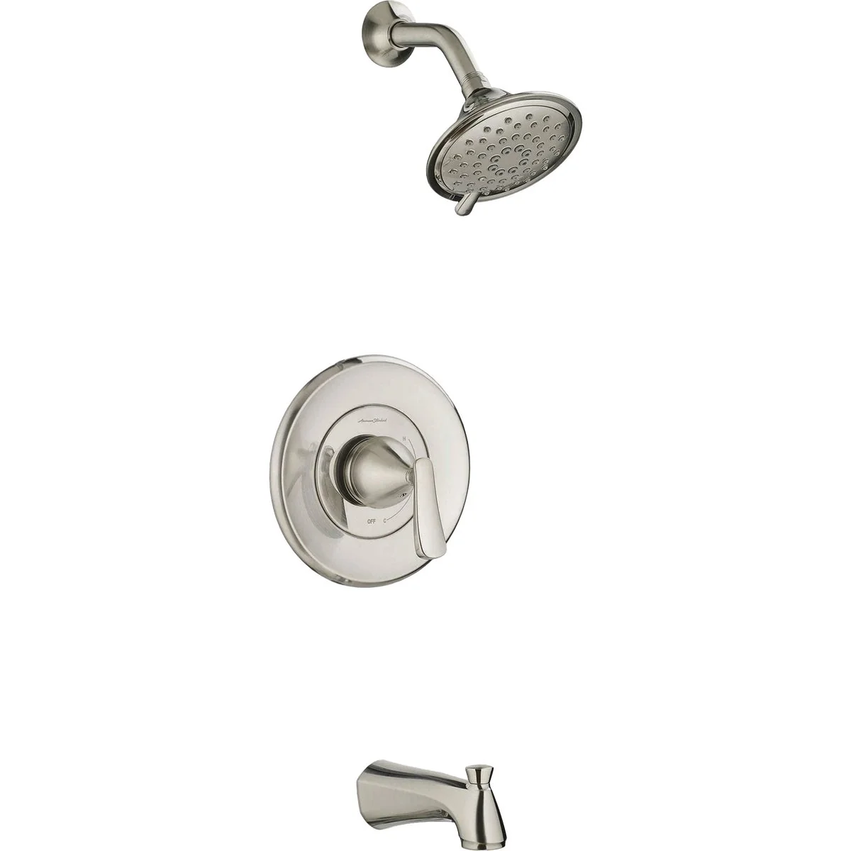 Reliable American Standard Chatfield Brushed Nickel Single-Handle Lever Tub Shower Faucet Luxury