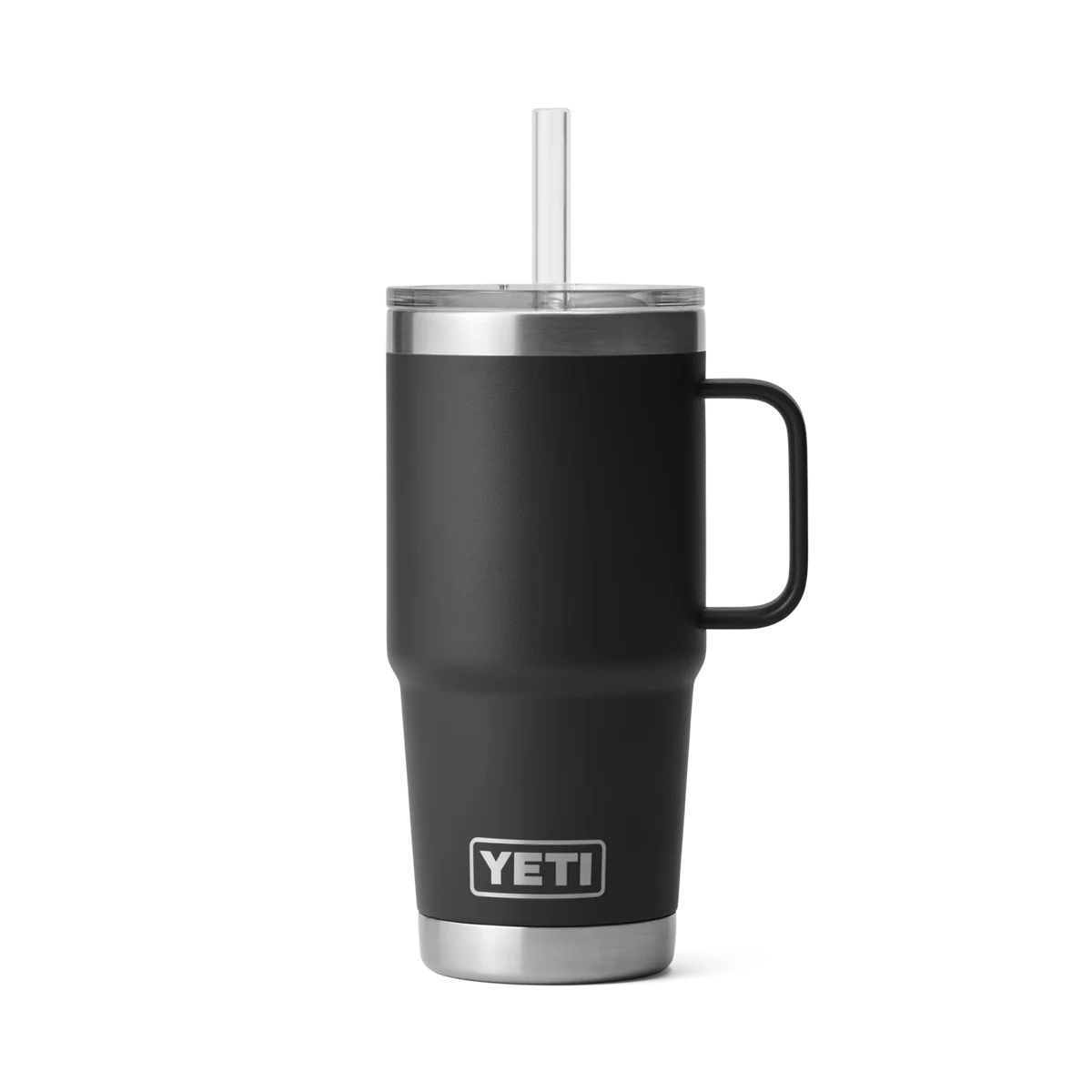 Green Yeti Rambler 25oz Straw Mug Black Casual