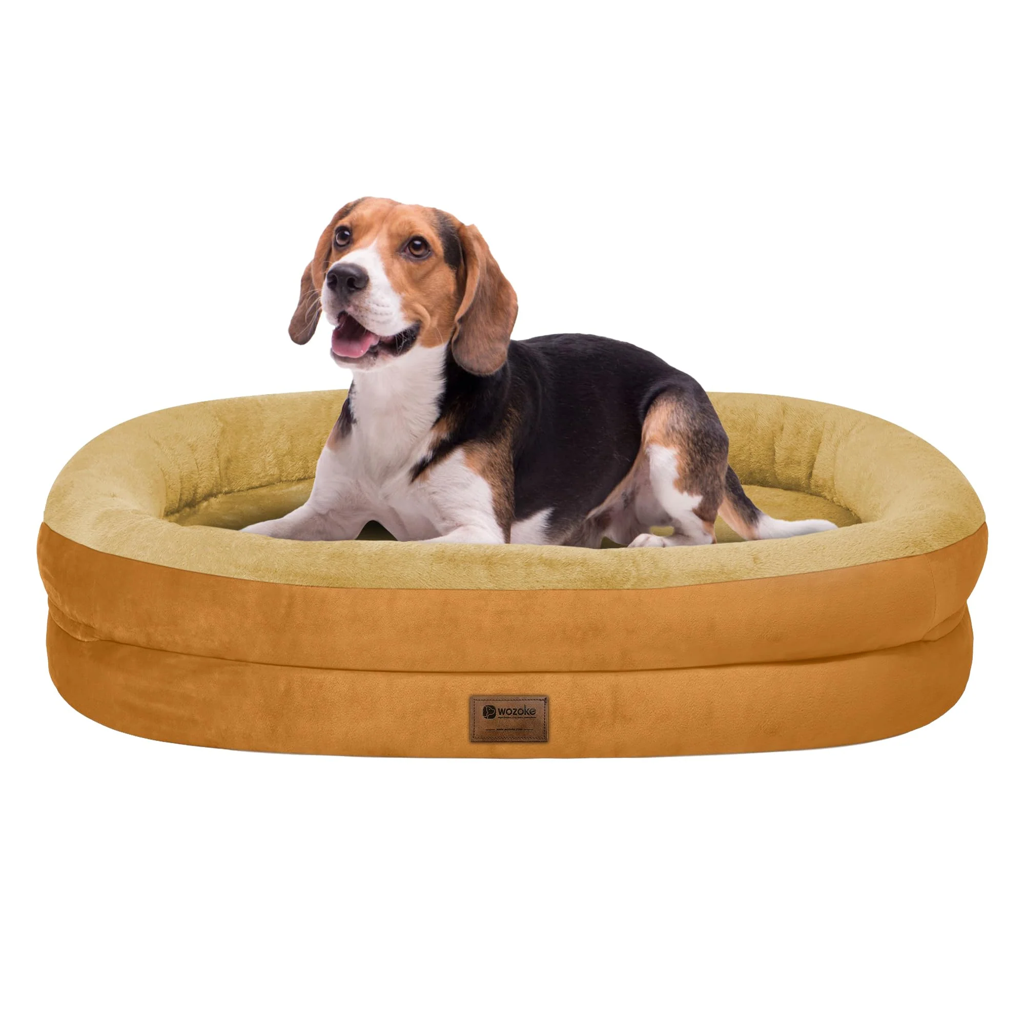 Trusted WOZOKE Orthopedic Waterproof Large Dog Bed with Memory Foam – Removable Cover Non-Slip Bottom Orange Carefully Designed