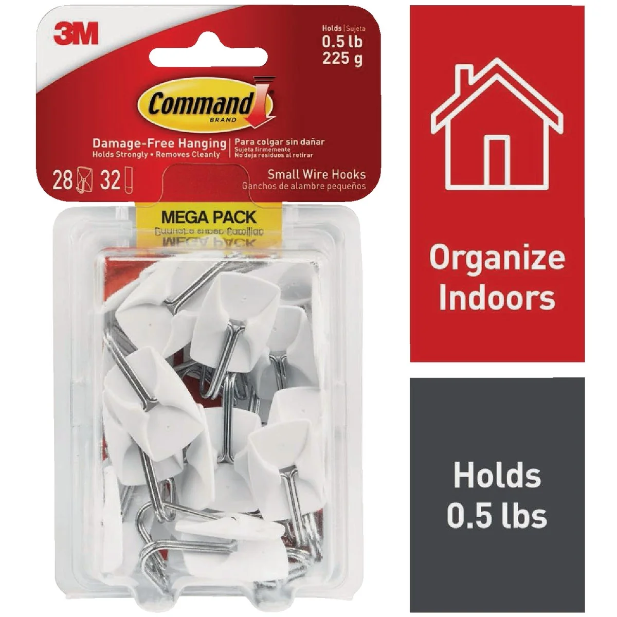 Reliable Command Small Wire Hooks Mega Pack White 28 Hooks 32 Strips Pack Carefully Designed