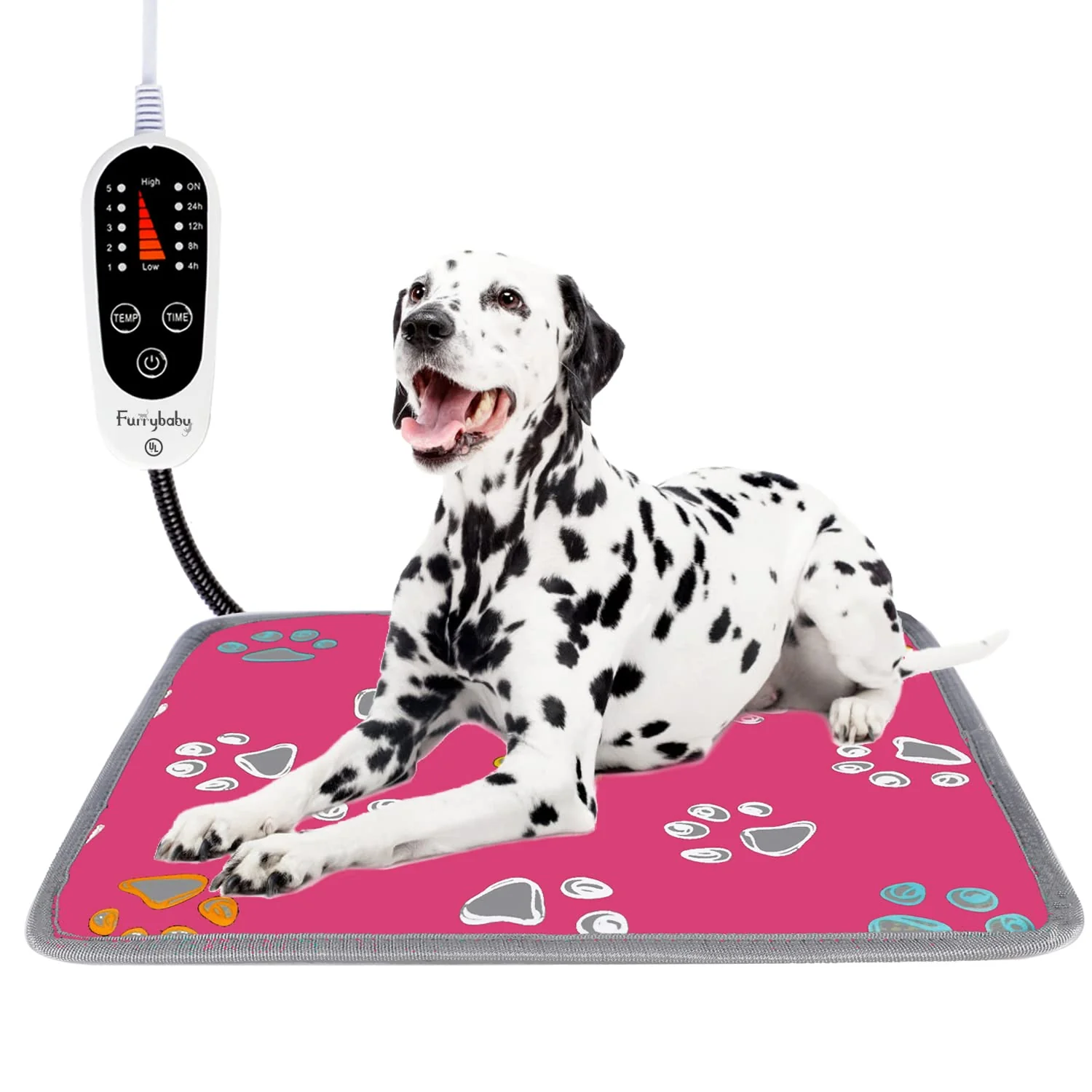 Selected FurryBaby Pet Heating Pad 24x16in – Waterproof Temperature Adjustable Secure