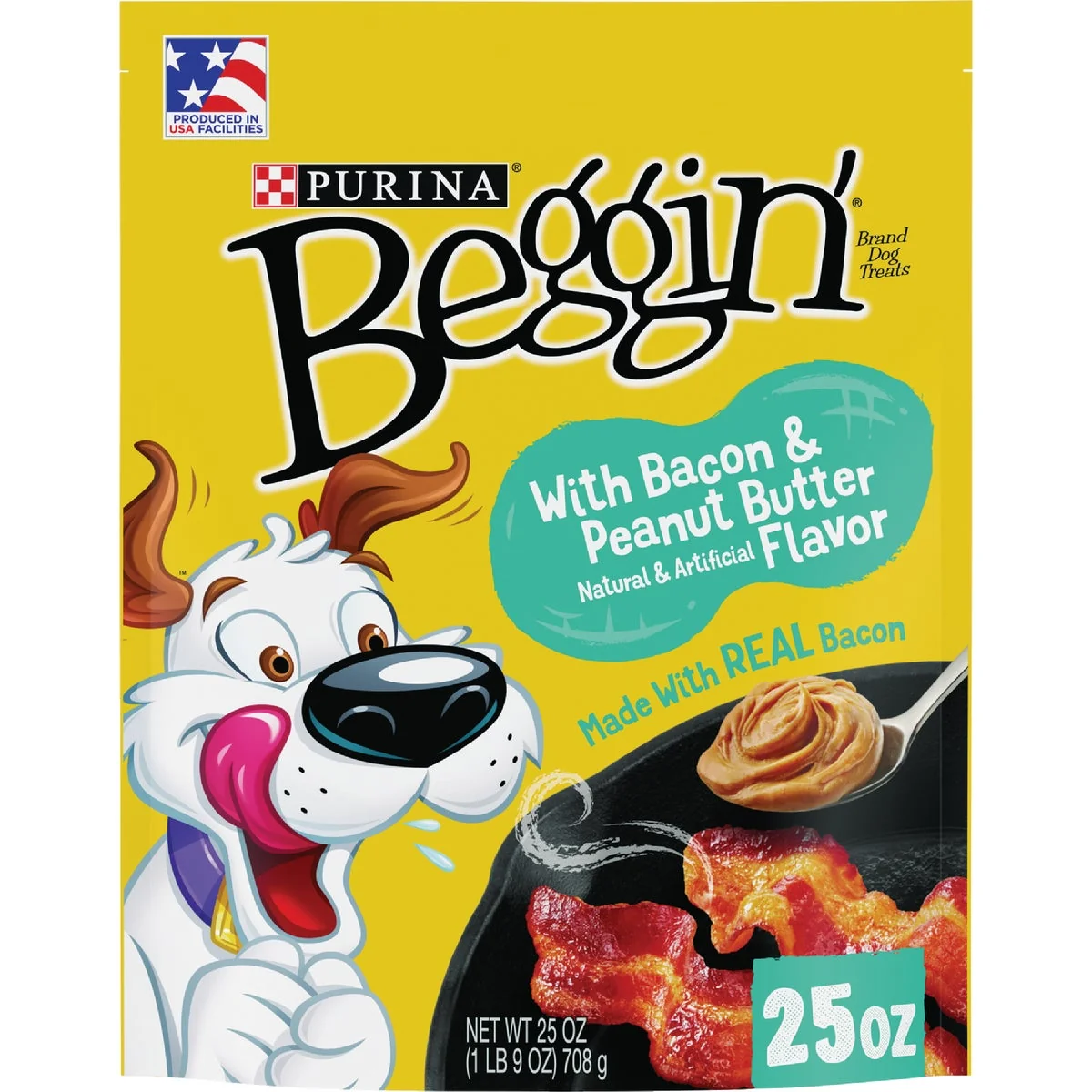 Durable Purina Beggin' Strips Bacon Peanut Butter Flavor Chewy Dog Treat 25 Oz. Lightweight
