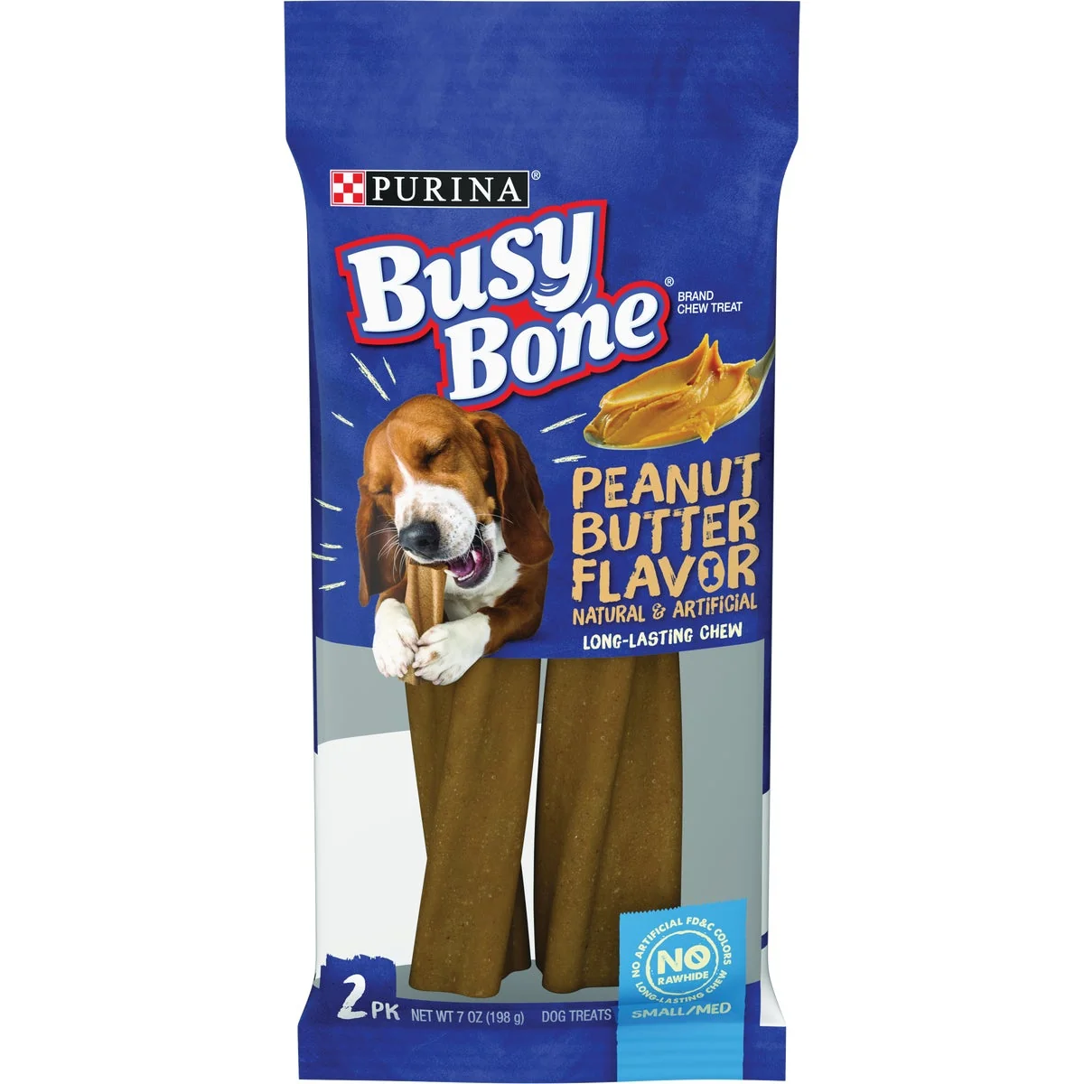 Prestigious Purina Busy Bone Small Medium Dog Peanut Butter Flavor Dental Dog Treat 2-Pack Verified