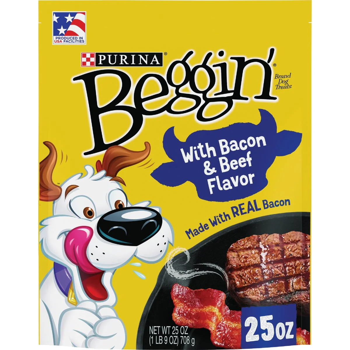 Reusable Purina Beggin' Strips Bacon Beef Flavor Chewy Dog Treat 25 Oz. Effective