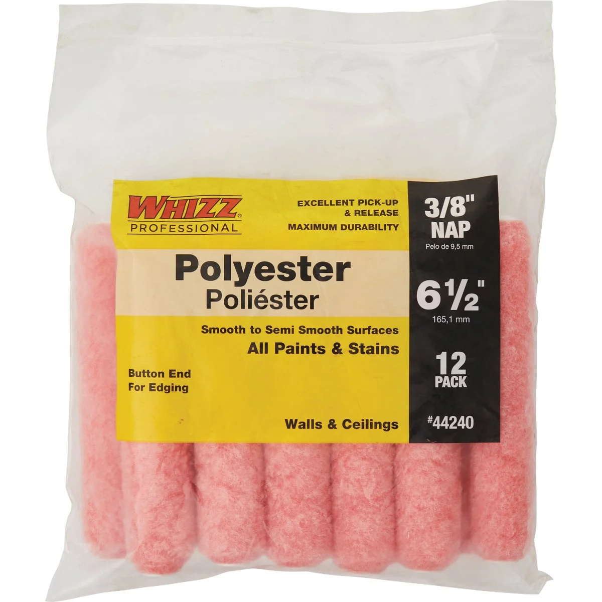 Optimized Whizz 6-1 2 In. x 3 8 In. Polyester Roller Cover 12-Pack Secure