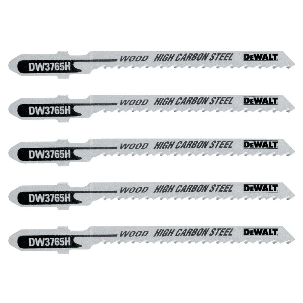 Expertly Made DeWalt T-Shank 3 In. x 12 TPI High Carbon Steel Jig Saw Blade Trim Coping Wood 5-Pack Functional