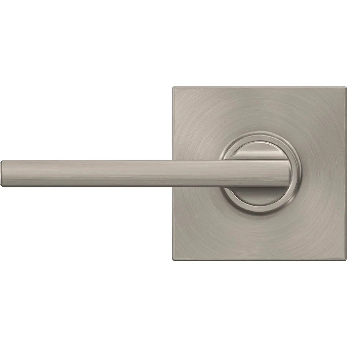 First-Class Schlage F Series Latitude Lever with Collins Trim Hall and Closet Lock in Satin Nickel Fine Crafted