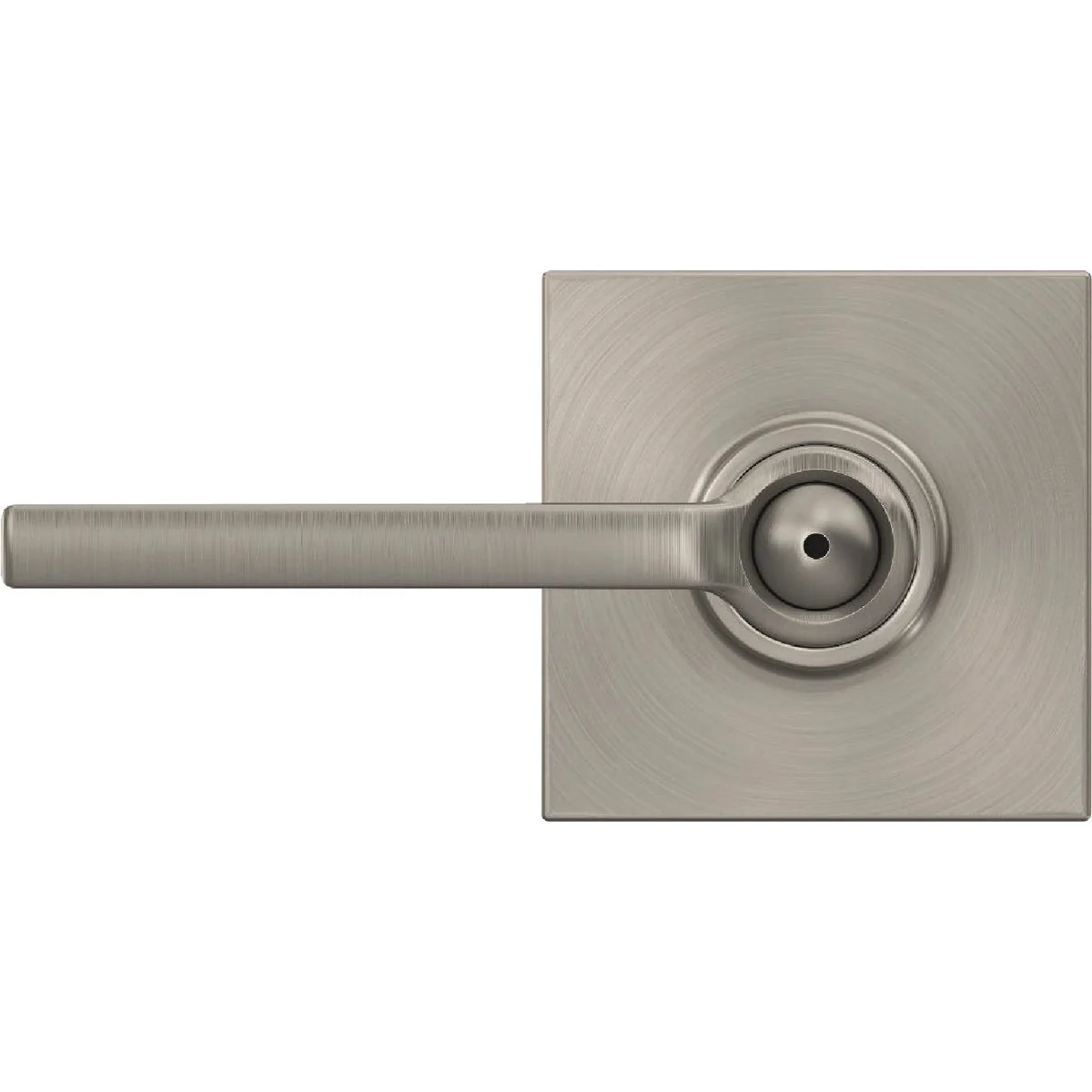 Elegant Schlage F Series Latitude Lever with Collins Trim Bed and Bath Lock in Satin Nickel Powerful