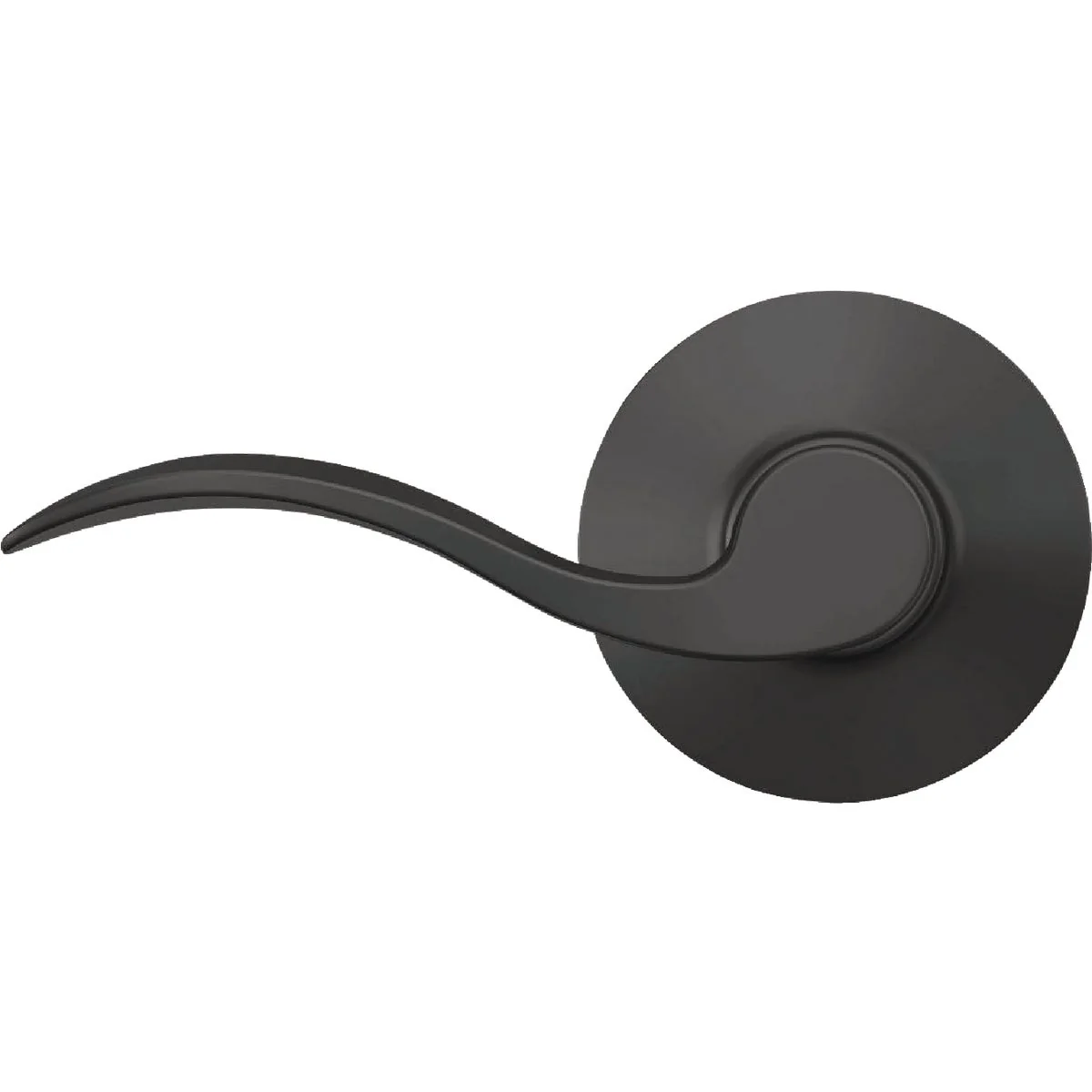 Fine Crafted Schlage Accent Lever Hall Closet Lock in Matte Black Premium