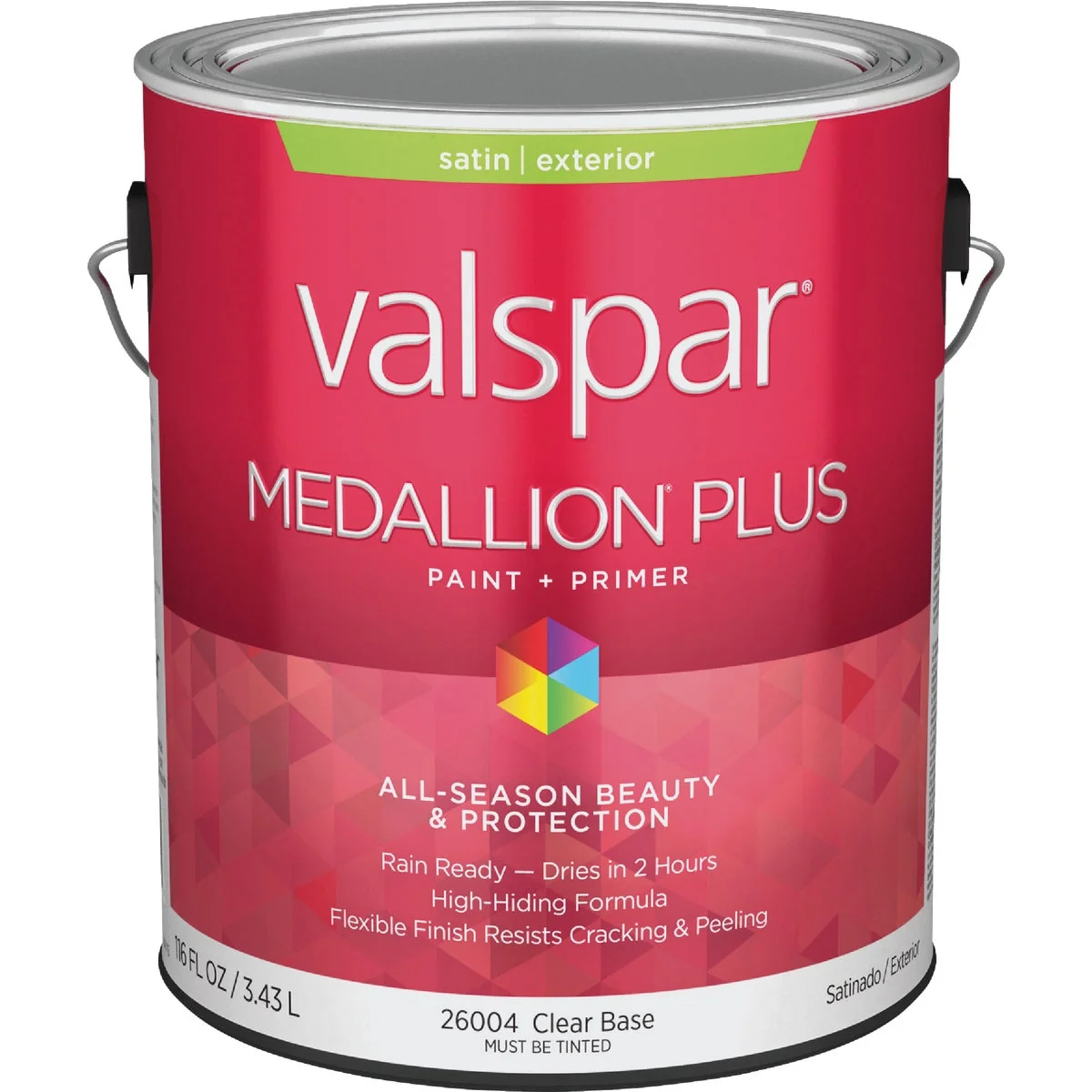 Modern Valspar Medallion Plus Premium Paint Primer Satin Exterior Paint Clear Base 1 Gal. Superior