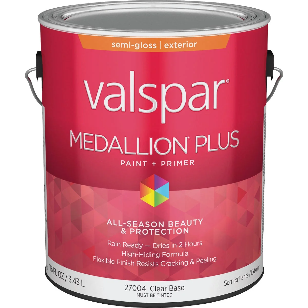 Fine Crafted Valspar Medallion Plus Premium Paint Primer Semi-Gloss Exterior Paint Clear Base 1 Gal. Exceptional