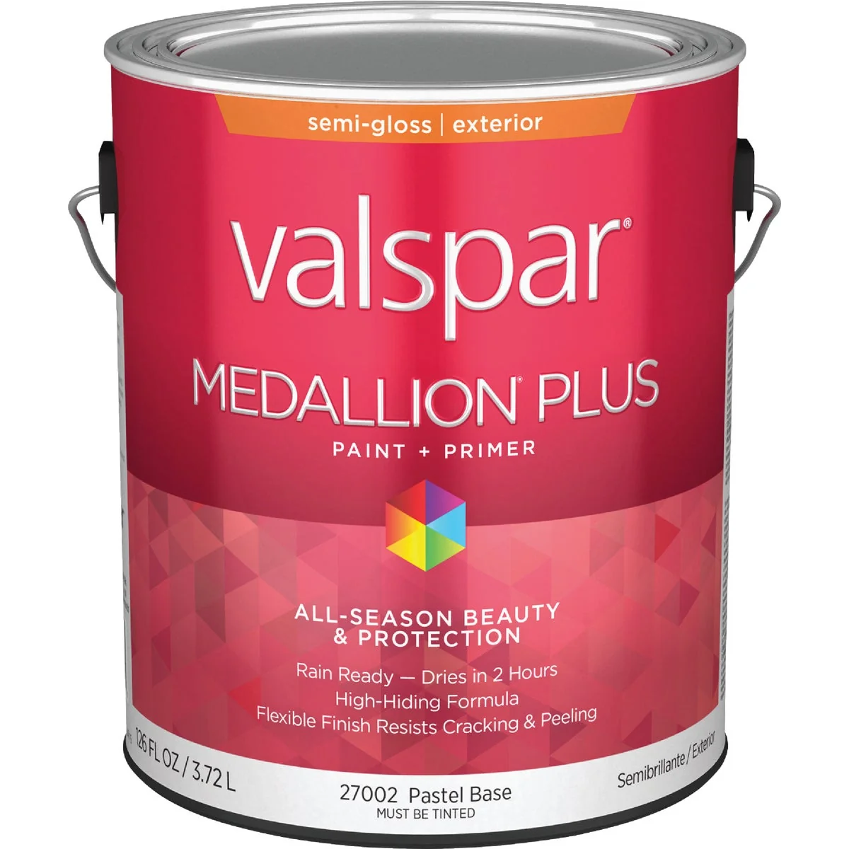 Prestigious Valspar Medallion Plus Premium Paint Primer Semi-Gloss Exterior Paint Pastel Base 1 Gal. Refined
