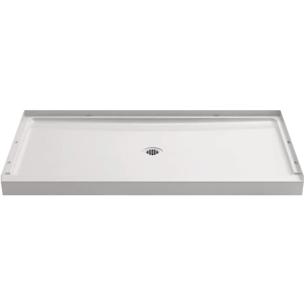 High-Performance Sterling GUARD 48 In. W x 34 In. D Center Drain Shower Pan White Relaxed