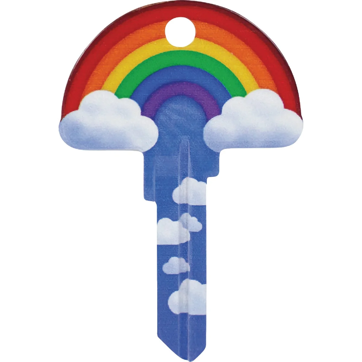 Official Lucky Line Rainbow Key Shapes Decorative House Key - KW1 Traditional