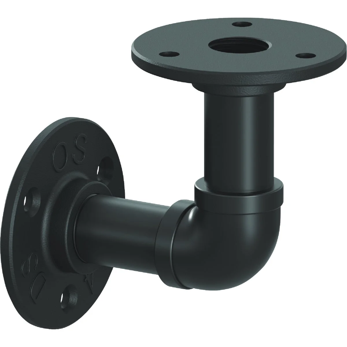 Expertly Made Knape Vogt Birmingham 4 In. Black Elbow Pipe Shelf Bracket Functional