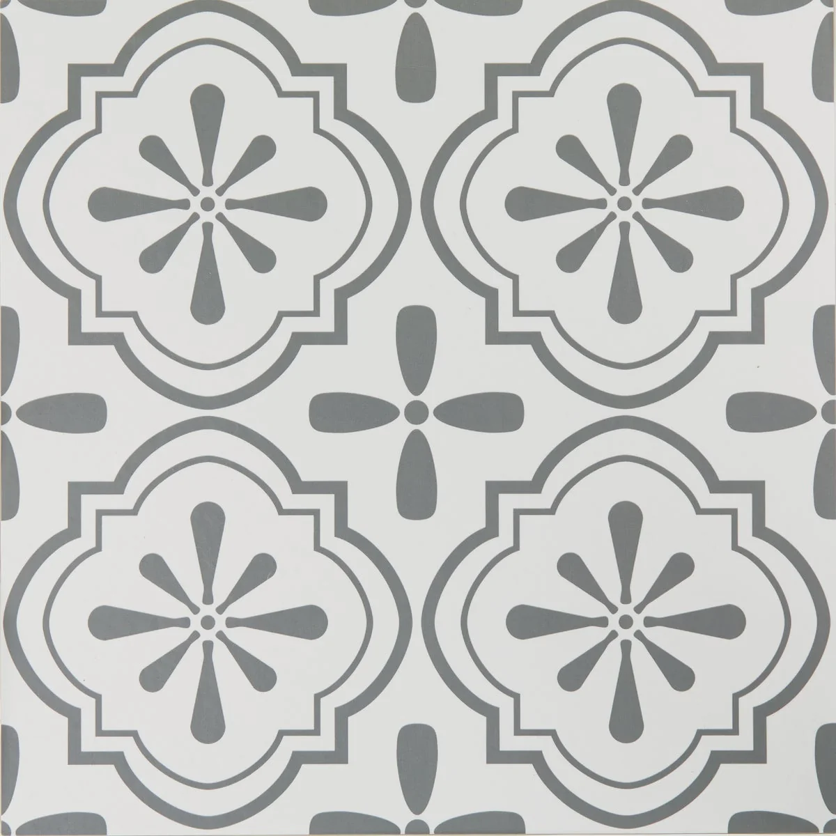 Stylish Home Impressions Elu Grey 12 In. x 12 In. Vinyl Floor Tile 45 Sq. Ft. Box Smart